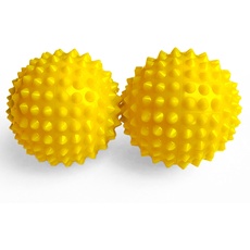 2x DBT Skills Igelball | Magnetischer Hochstress Akupressurball | zum Stressabbau oder zur Massage | gegen Anspannung und für mehr Beweglichkeit und Konzentration (Gelb matt)