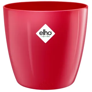 elho Brussels Diamond Rund 25 - Blumentopf für Innen - Ø 25.2 x H 23.0 cm - Rot/Lovely Rot