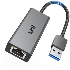 uni USB LAN Adapter 3.0 Netzwerkadapter 1000Mbps USB Ethernet RJ45 Adapter kompatibel mit Switch, MacBook, Mi Box, Surface Book unter Windows11/ 10/8.1/8/7, Linux, Chrome, macOS usw.