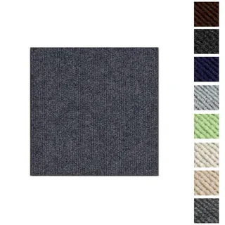 Kongming Teppichfliesen selbstklebend waschbar, 10 Stücke Teppichfliesen selbstliegend 30x30cm, Teppich Fliesen mit Rückendeckung, Teppich Bodenbelag für Wohnung, Büro, Gewerbe (Teppich Anthrazit)