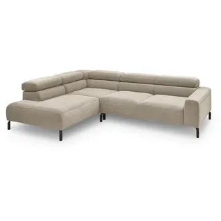 KAWOLA Eckcouch Cord 4-Sitzer Beige
