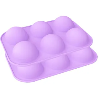 Silikonform Kugel 2 Stück, 6 Mulden Schokolade Kugelform Backform Silikonform Rund für die Herstellung von Kuchen, Gelee, Dome-Mousse