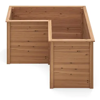 Erhöhtes Hochbeet – Erhöhtes Gartenbeet – Pflanzkasten – Kräuterkasten – Blumenbeet – L-Form – Holz – 120x120x63 cm