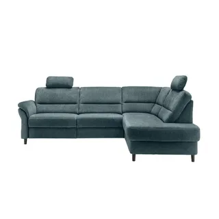 Livetastic Ecksofa , Blau , Textil , Buche , L-Form , 266x190 cm , Made in Eu , seitenverkehrt erhältlich, Rücken echt, motorische Relaxfunktion, USB-Anschluss, Herz-Waage-Funktion, USB-C-Anschluss , Wohnzimmer, Sofas & Couches, Wohnlandschaften, Ecksofas