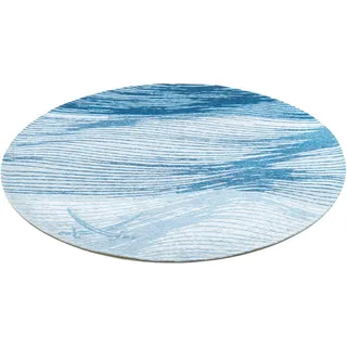 Sansibar »Keitum 007« rund 3 mm Höhe Flachgewebe, modernes Wellen Design & gekreuzte Säbel,