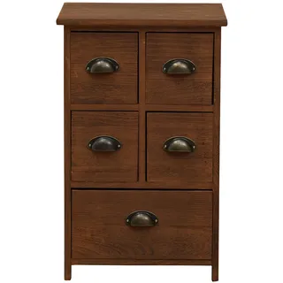 Mobili Rebecca Sideboard Braun, Holz, Rechteckig, 30x66x40 cm – Sideboards, Kommoden