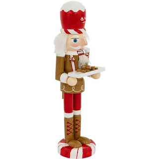 Atmosphera Createur d ́interieur Dekofigur Nussknacker 25 cm , Multicolor , Holz , 6x25x7 cm , Dekoration, Weihnachtsdekoration