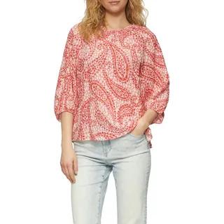 s.Oliver Klassische Bluse mit All-Over Print, rot