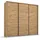 Schwebetürenschrank RAUCH "Kleiderschrank Schrank Garderobe OTELI inkl. 3 Innenschubladen", braun (eiche artisan), B:211cm H:214cm T:68cm, Holzwerkstoff, Schränke, Schwebetürenschrank, inkl. Passepartout optional mit Beleuchtung