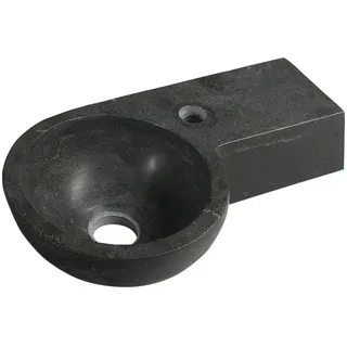 BLOK Stein-Waschtisch 40x23cm, Anthrazit schwarz - Schwarz