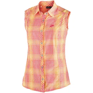 Maier Sports Funktionsbluse »Paloma« Karierte, ärmellose Bluse für Wandern, Reisen und Freizeit, rot