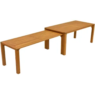 Merxx Gartentisch Flex Ausziehtisch 185 x 90 x 76 cm Braun