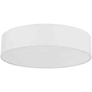 EGLO connect LED Deckenleuchte Romao-C, 1 flammige Deckenlampe aus Stahl, Textil und Kunststoff in Weiß, mit Fernbedienung, Farbtemperaturwechsel (warm, neutral, kalt), RGB, dimmbar, Ø 57 cm