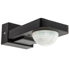 HUBER Motion 6 Infrarot Bewegungsmelder 360° mit 3 Sensoren und Matrixlinsen - IP65 Bewegungsmelder LED geeignet I inkl. Unterkriechschutz & Bereichsbegrenzung, Wand-/Deckenmontage, anthrazit