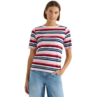 Cecil Kurzarm Shirt mit Multicolor Streifen universal Blue L