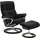 Relaxsessel Mayfair Leder 92 x 103 x 79 cm schwarz mit Hocker