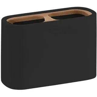 Gedy Ninfea Zahnbürstenhalter Schwarz-Bambu