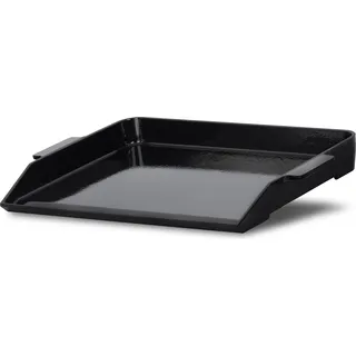 BBQ-Toro Gusseisen Grillplatte, 59 x 41 cm, BBQ Plancha emailliert, Grillpfanne, Grillschale - Schwarz