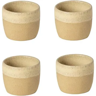 Costa Nova Espresso-Tassen Arenito Sandgelb – 4er-Set – Handgefertigt in Portugal - Gelb