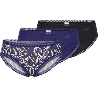 Sloggi Damen Sloggi GO Crush Hipster C3P, Blue - Dark Combination, S