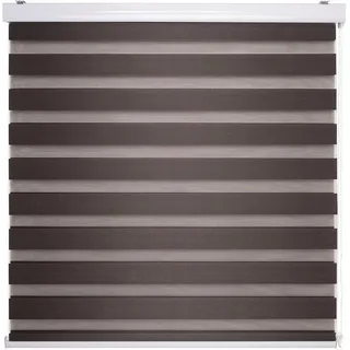 LIEDECO Doppelrollo Duo-Rollo mit Blende, Liedeco, Lichtschutz, verschraubt braun 60 cm x 160 cm