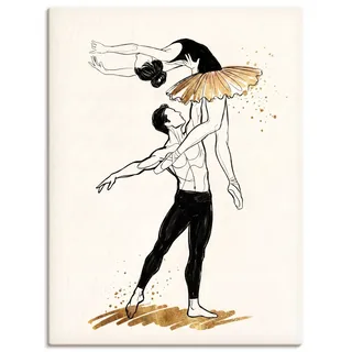 Wandbild OTTO HOME "Ballet I", gold (farbe bild(er): schwarz), B:60cm H:80cm T:2cm, Holz, Leinwand, Bilder, Wandbild, als Poster oder Leinwandbild in versch. Größen