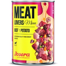 Bild von Meat Lovers Menu Beef with Potato | Nassfutter für Hunde | hoher Fleischanteil | getreidefrei | mit Rind und Kartoffeln | Alleinfuttermittel | 6 x 400 g