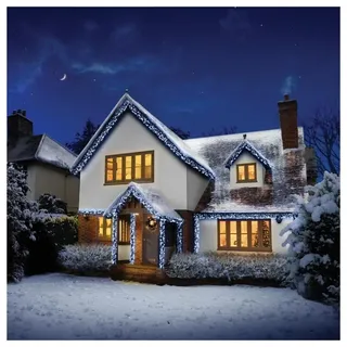 Weihnachtsbeleuchtung 1440 LED Weiß Gruppe 18.6M Timer Innen Außen