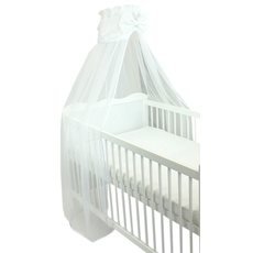 TupTam Babybett Himmel mit Schleife Transparent, Farbe: Weiß, Größe: ca. 170x240 cm