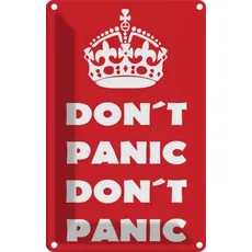 Blechschild 20x30 cm - Don't Panic don't panic