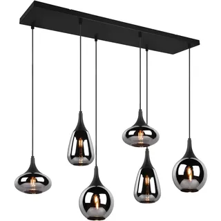 Trio Lumina 6-flg. 34,5 cm rund schwarz matt