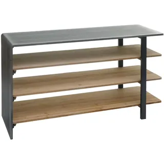 MCW Regal Braun, Grau , Holz , 119x72x40 cm , Wohnzimmer, Regale, Bücherregale