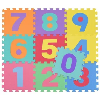 10 Matte Teppich Puzzle Maxi Zahlen Bunt Spiel Kind 29.5CM Gummi Eva