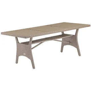 CASARIA Gartentisch 190 x 90 x 75 cm Creme