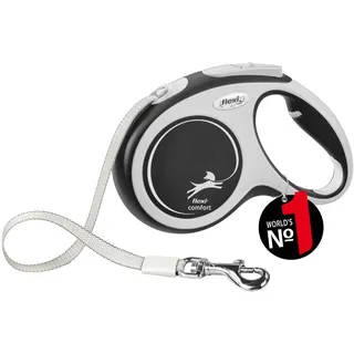 flexi New Comfort M Tape Leash 5m 25kg Black