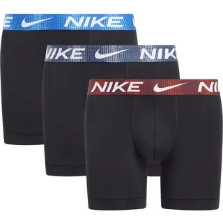 Nike Boxershorts Brief 3PK Unterwäsche, Blk-GM RYL/Ash SLT/Bur CRSH PIX WB, XXL Herren