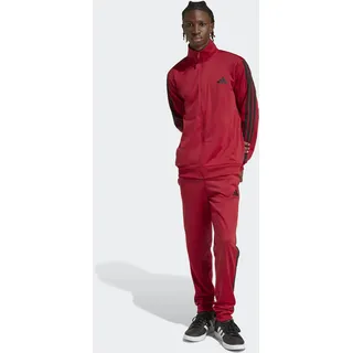 Trainingsanzug ADIDAS SPORTSWEAR "DAYREADY", Herren, Gr. L, rot (active maroon), Interlock, Obermaterial: 100% Polyester, Sportanzüge Trainingsanzug, für Laufen und sportliche Aktivitäten, zweiteiliges Set