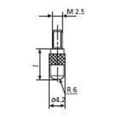 Mahr 4360011 902 Kugelkontakt für Marcatator-Blinker, 10 mm Länge