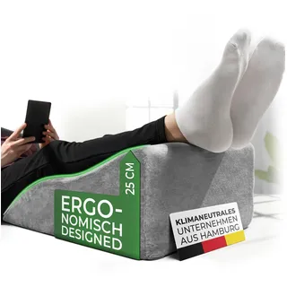 Ergonomisches Venenkissen zum Beine hochlagern - Beinauflage zum Beine hochlegen - Beinhochlagerungskissen - Keilkissen Stützkissen für Beine & Knie ideal als Lymphkissen und Venenkeil für beide Beine