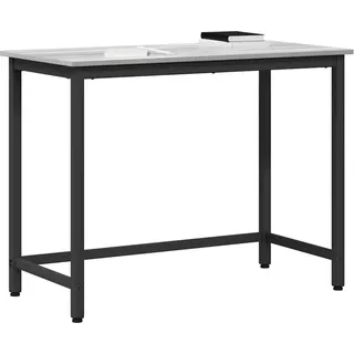 Tisch Graues Sonoma 80 x 50 x 76,5 cm Ingenieure Holz und Stahl - Grau