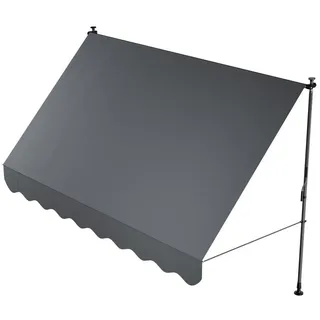 Juskys Klemmmarkise Kapstadt 300 x 120 cm grau