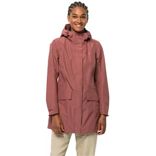 Jack Wolfskin Damen Cape York Paradise Coat, Wetterschutzjacke aus recyceltem TEXAPORE ECOSPHERE, Regenmantel mit Allover-Print auf der Innenseite, wasser- & winddicht