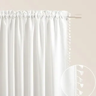 ROOM99 Vorhang mit Kräuselband Lara 140 x 260 cm Breite x Höhe Schiebegardinen Modern Curtain Wohnzimmer Schlafzimmer Ecru, 1 Stück