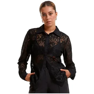 Urban Classics Lace Bluse - Black - S