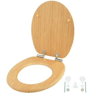 Relaxdays Toilettensitz mit Absenkautomatik Natur
