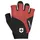 Gewichtheberhandschuhe Lederhandfläche atmungsaktives Mesh Zuglaschen Flexibles Handgelenk Leichter Grip Handflächenschutz für Fitness Zirkeltraining Unisex Rot Groß