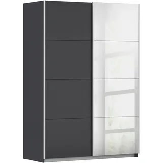 Schwebetürenschrank »Subito Kleiderschrank Bestseller« Schlafzimmerschrank Schrank Garderobe mit 4 Spiegelelementen rauch