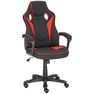 Xora Gamingstuhl , Rot, Schwarz , Metall, Kunststoff, Textil , Sternfuß , 65.5x110-120x69 cm , Sitzfläche 360° drehbar, inklusive Armlehnen , Büromöbel, Bürostühle, Gaming-Sessel