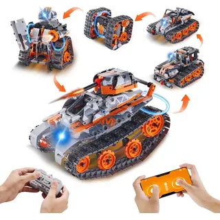 Vevor STEM Bauspielzeug Kinder, 5 in 1 App & Fernbedienung Auto/Roboter 554 Stk.