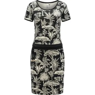 Sommerkleid RAGWEAR "Sommerkleid Baomi Tropic YOUMODO", Damen, Gr. XL, N-Gr, schwarz, Obermaterial: 100% Baumwolle CO., Kleider Sommerkleid